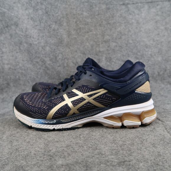 Asics Shoes Womens 9 Athletic Trainer Running Sneaker Gel Kayano 26 Flytefoam - Picture 6 of 14